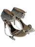 Badgley Mischka 100% Leather Silver Multi Color Ivory Heels Size 8 - photo 14