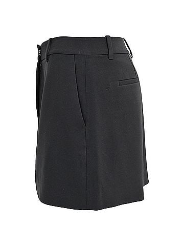Theory  Theory Mini Trouser Skirt in Black Triacetate (view 2)