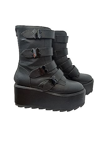 Dolls Kill Karma-X Blackout Boots (view 1)