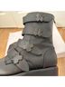 Dolls Kill Black Gray Boots Size 8 - photo 5