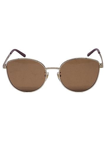 Gucci Gucci Round Tinted Sunglasses in Gold Metal (view 1)
