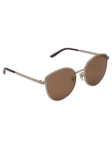 Gucci Gucci Round Tinted Sunglasses in Gold Metal (view 2)