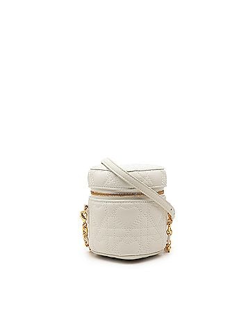 Dior DiorAmour Micro Lambskin Cannage Heart Vanity Case with Chain (view 1)