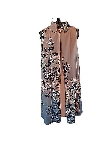 Vince Camuto A-line Mockneck Floral Midi dress With Overlay Casual Dress (view 2)
