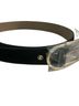 MICHAEL Michael Kors 100% Leather Black Gold Leather Belt Size M - photo 2