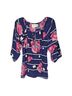 Yumi Kim 100% Polyester Tropical Floral Multi Color Long Sleeve Blouse Size S - photo 1