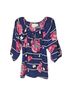 Yumi Kim 100% Polyester Tropical Floral Multi Color Long Sleeve Blouse Size S - photo 12