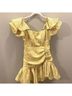 Anthropologie Floral Yellow Cocktail Dress Size S - photo 3