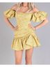 Anthropologie Floral Yellow Cocktail Dress Size S - photo 6