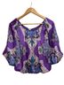 Cache 100% Polyester 100% Polyester Paisley Purple Blouse Size XS - photo 1