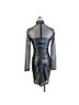 Amanda Uprichard 84% Polyester 16% Elastane 100% Polyester Black Silver Cocktail Dress Size XS - photo 2