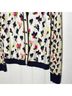 Escada Floral Blue Ivory Silk Cardigan Size S - photo 9