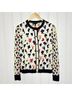 Escada Floral Blue Ivory Silk Cardigan Size S - photo 5