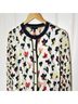 Escada Floral Blue Ivory Silk Cardigan Size S - photo 6