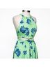 Likely 100% Polyester Floral Blue Green Casual Dress Size 8 - photo 8