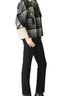 Martin Grant 100% Wool Plaid Black White Coat Size 6 - photo 4