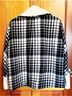 Martin Grant 100% Wool Plaid Black White Coat Size 6 - photo 6