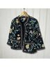 Ann Taylor LOFT Outlet Floral Black Yellow Pink Blue Jacket Size 6 - photo 5