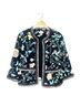Ann Taylor LOFT Outlet Floral Black Yellow Pink Blue Jacket Size 6 - photo 1
