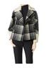 Martin Grant 100% Wool Plaid Black White Coat Size 6 - photo 1