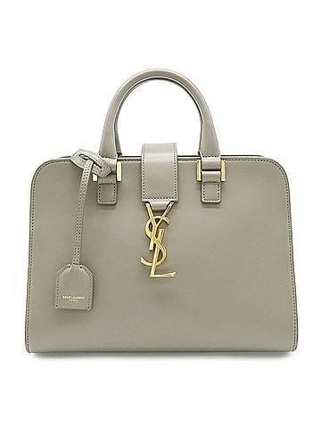Yves Saint Laurent Yves Saint Laurent SAINT LAURENT PARIS YSL Baby Cabas Handbag Leather Gray 568853 (view 2)
