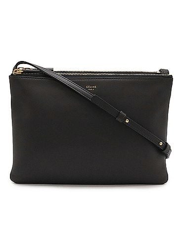 Céline CELINE Trio Large Shoulder Bag, Pouch, Handbag, Leather, Gray, 171453 (view 2)