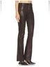 L'Agence Brown Leather Pants Size 28 - photo 3