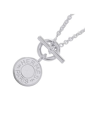 Hermès Hermes Necklace Amulette H Ex-Libris Confetti Sellier SV925 Silver HERMES (view 1)