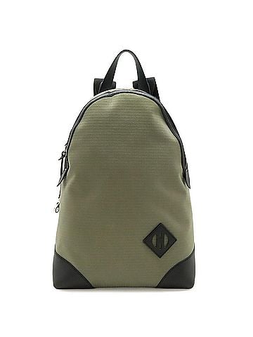 Hermès HERMES Sac aux All Bag Backpack Rucksack Veau Swift Leather Toile Bivaque Black Khaki B Stamp (view 2)