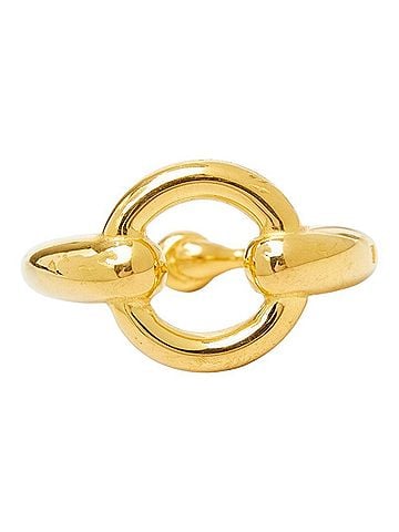 Hermès Hermes Mo Scarf Ring, Gold Plated, Women's (view 2)