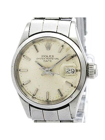Rolex ROLEX Oyster Perpetual Date 6516 Steel Automatic Ladies Watch Vintage (view 1)