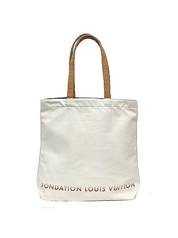 Louis Vuitton Louis Vuitton Museum Tote Bag FONDATION LOUIS VUITTON Canvas White x Beige Paris Limited Edition (view 1)
