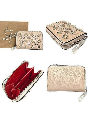 Christian Louboutin Christian Louboutin Panettone Coin Purse 3175223F609 (Beige) - Grained Calfskin (view 2)