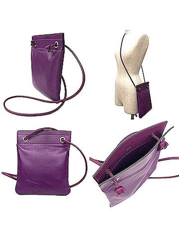 Hermès HERMES Sac Aline Mini Shoulder Bag C031 H076236CKAN Milo Lambskin Ultraviolet D Stamp Purple Pochette Leather Hermes (view 2)