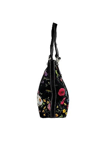 Gucci Gucci Flora handbag, canvas and leather, black multicolor, women's, 153024 z10245 (view 2)