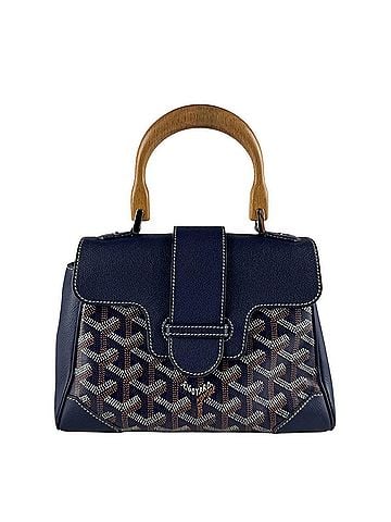 Goyard Goyard Saigon Mini Handbag/Shoulder Bag, Coated Canvas and Leather, Navy, Women's, z10243 (view 1)