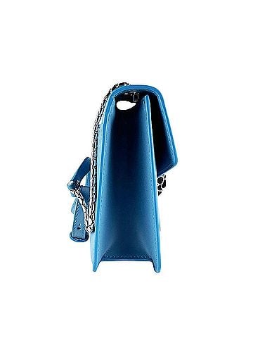 Bvlgari Bulgari BVLGARI Serpenti Forever Shoulder Bag, Leather, Blue, Women's z10241 (view 2)