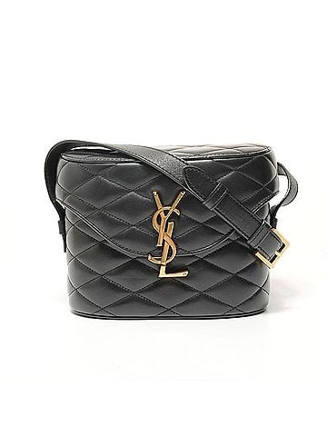 Yves Saint Laurent Yves Saint Laurent June Cassandra Quilted Leather Shoulder Bag, Black (view 1)
