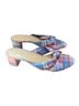 J.Crew 100% Viscose Plaid Pink Blue Sandals Size 10 1/2 - photo 3