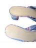 J.Crew 100% Viscose Plaid Pink Blue Sandals Size 10 1/2 - photo 8
