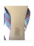 J.Crew 100% Viscose Plaid Pink Blue Sandals Size 10 1/2 - photo 4