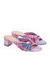 J.Crew 100% Viscose Plaid Pink Blue Sandals Size 10 1/2 - photo 1
