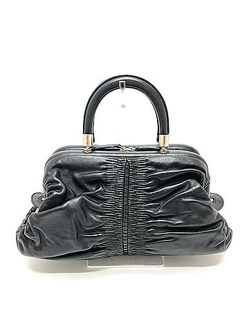 Christian Dior Christian Dior Dior Karenina CD Logo Handbag with Charm, Gathered Leather, Women's, Black (view 2)