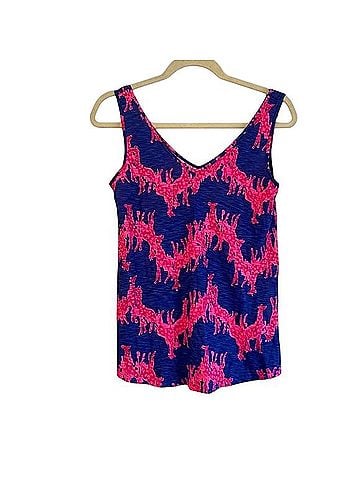 Lilly Pulitzer Neon Coral Cotton Tank Top (view 1)