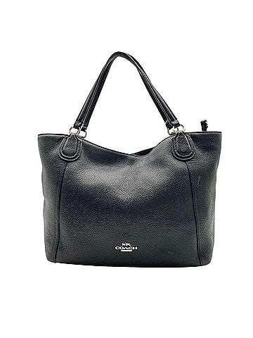 Coach Coach Edie 28 Shoulder Bag, Black Leather, S49 (view 2)