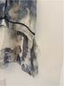 TRYB 100% Silk Print Gray Blue Sleeveless Blouse Size L - photo 5