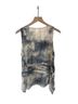 TRYB 100% Silk Print Gray Blue Sleeveless Blouse Size L - photo 2
