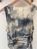 TRYB 100% Silk Print Gray Blue Sleeveless Blouse Size L - photo 7