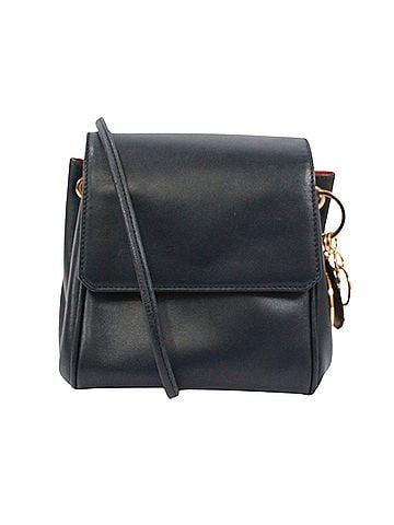 Christian Dior Christian Dior Vintage Mini Shoulder Bag, Leather, Navy, Women's (view 1)