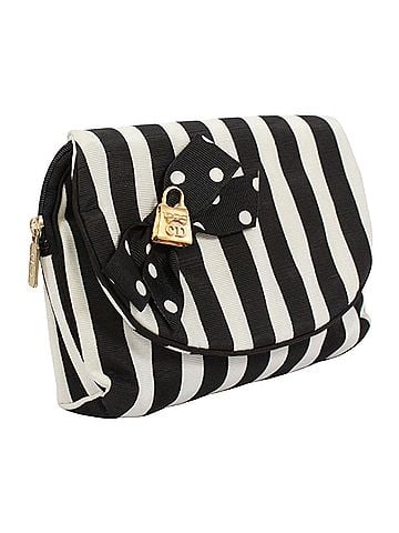 Christian Dior Christian Dior Cosmetic Pouch Bag Canvas Black White Women's (view 2)